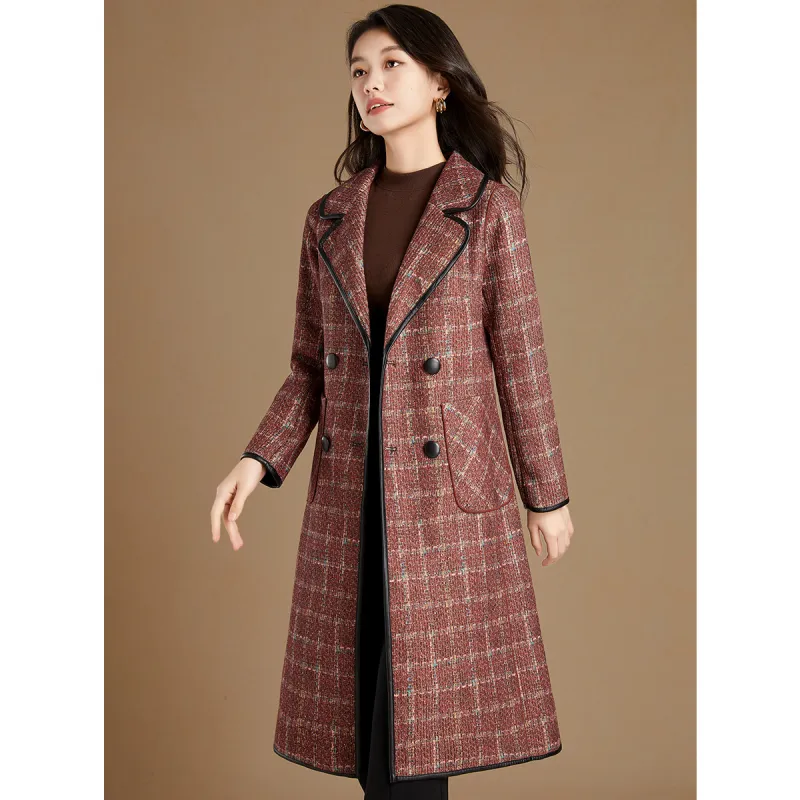 Mylan Trench Coat Loose Fit Women's Orange Reversible-6