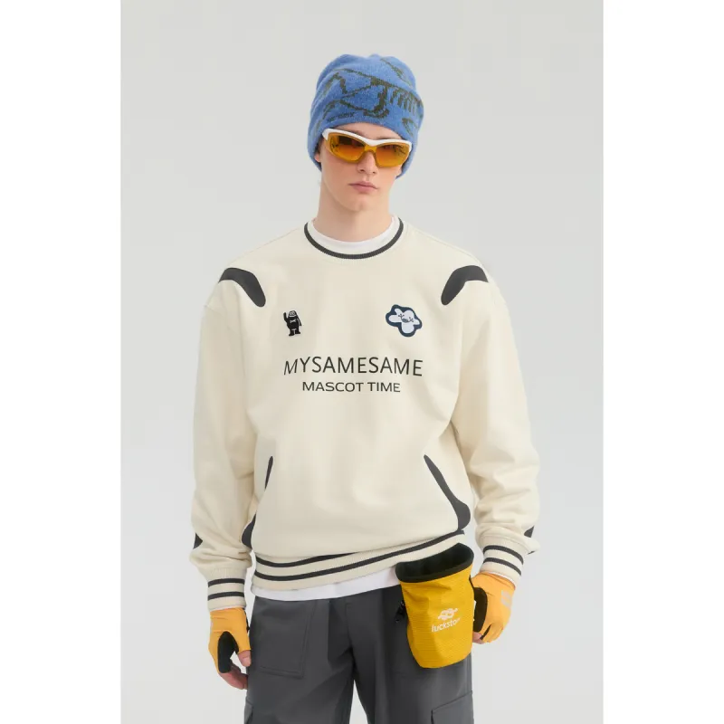 MYSAMESAME Sweatshirt Unisex Beige Yellow In Stock-5