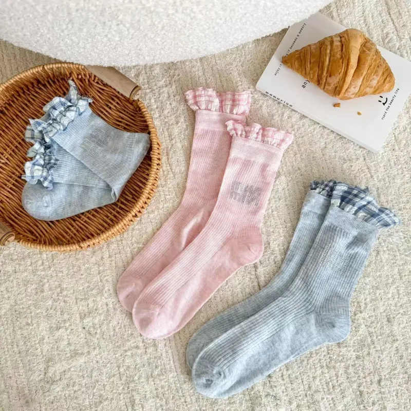 TLXT Mid Calf Socks Women's Slouch Socks, Thin Combed Cotton, Soft And Breathable-2
