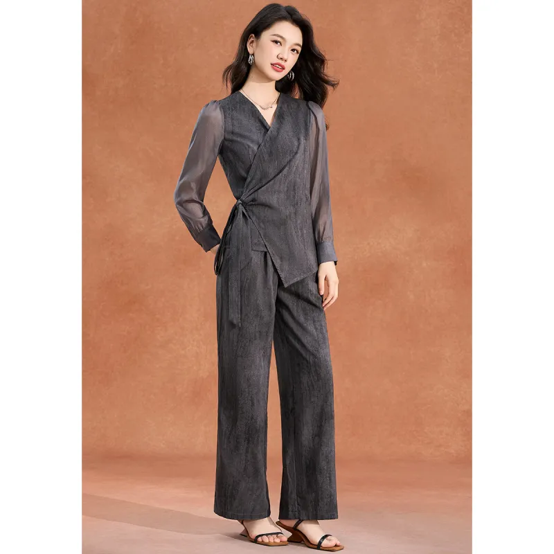 Mylan Summer Casual Suit Cinched Waist Women's-5