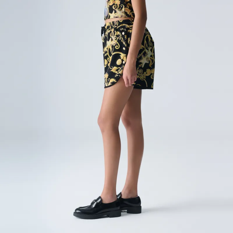 TCH Casual Shorts Women's Black Base Gold Logo-5
