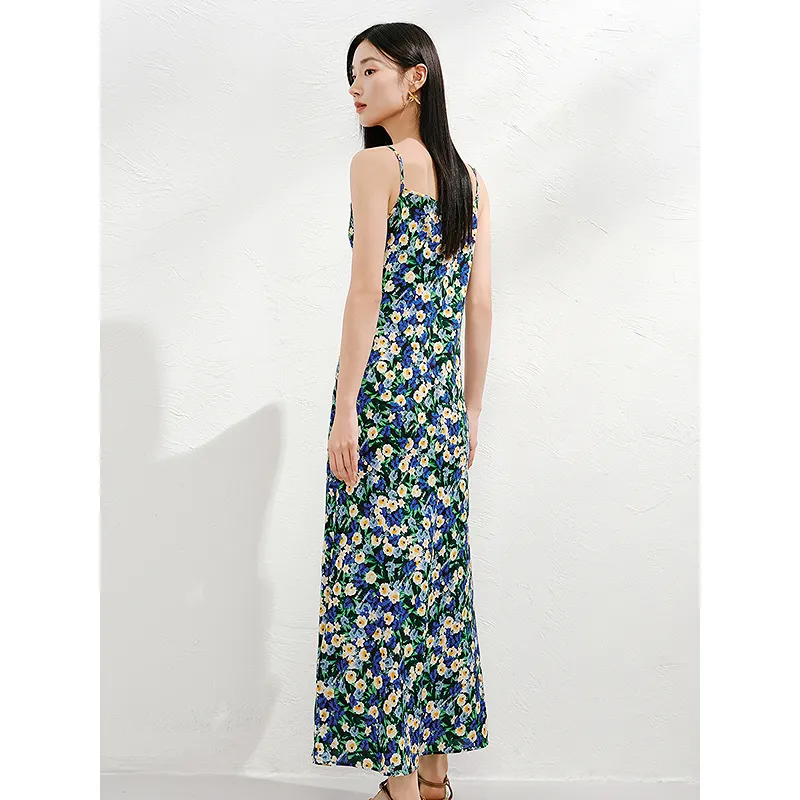 JZ. ANNAKRO Slip Dresses Women's Pattern Blue-5