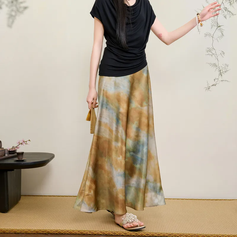 3COLOUR Casual Long Skirt Women's-3