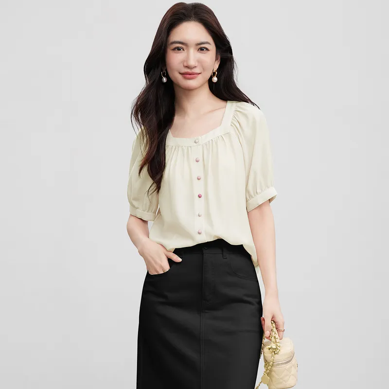 SENTUBILA Chiffon Shirt Women's-3
