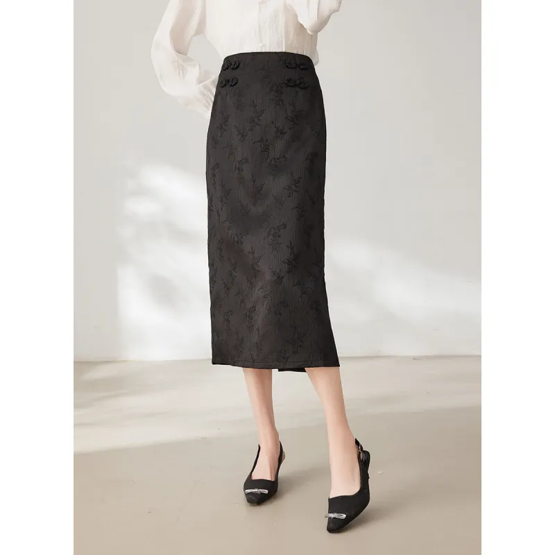 Like The Age Of Water Spring, Summer, Fall Long Sleeved Dresses Regular Women's Black-1