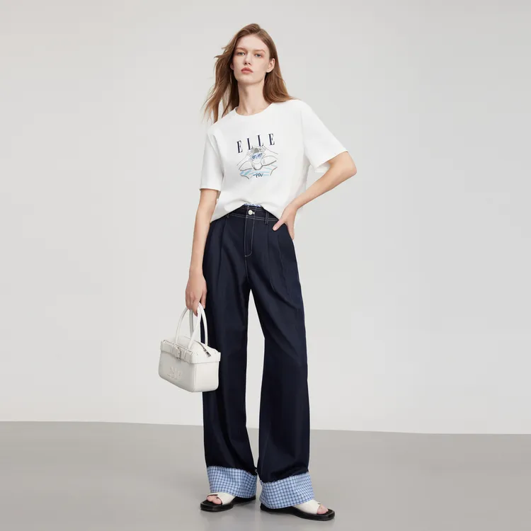 ELLE T Shirts Women's White-3