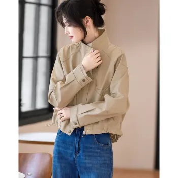 Like The Age Of Water Velvet feel Coat Women's Khaki
