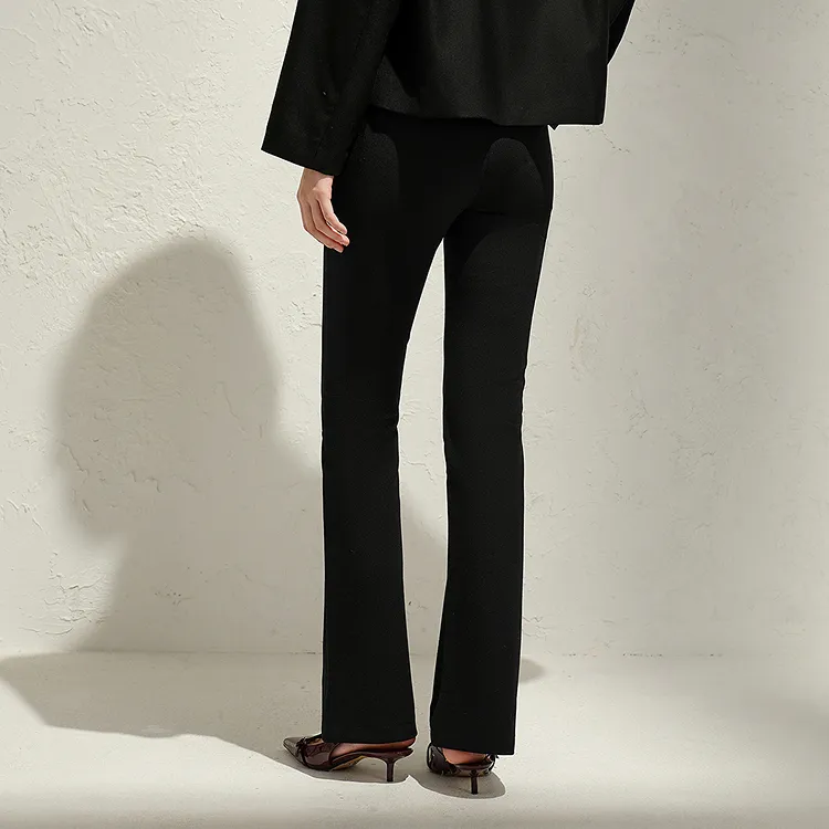 JZ. ANNAKRO Casual Pants Women's Plain Black-3