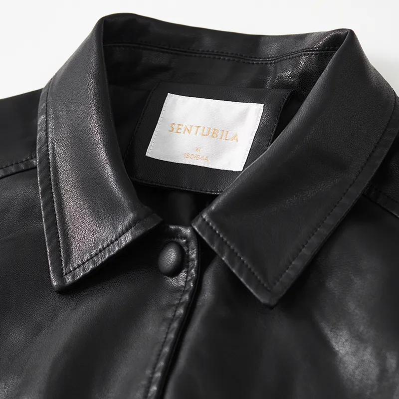 SENTUBILA Leather Jacket Women's-17