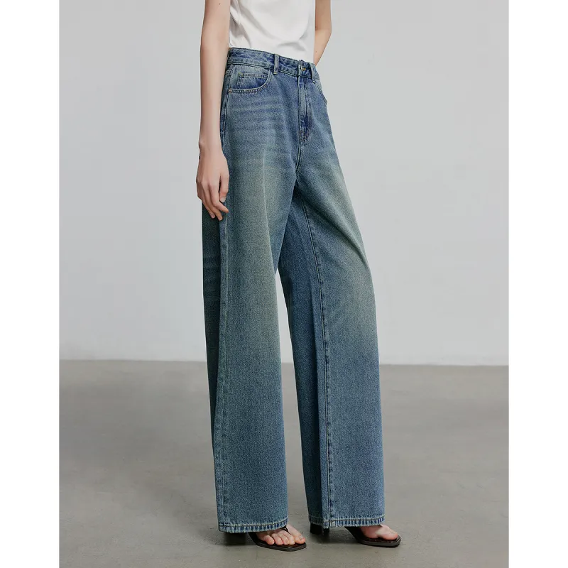 Initial Language Jeans Women's Vintage Glaze Blue-2