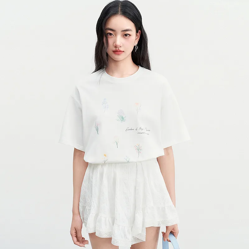 LEDIN T Shirt Women's Mist White In Stock-2