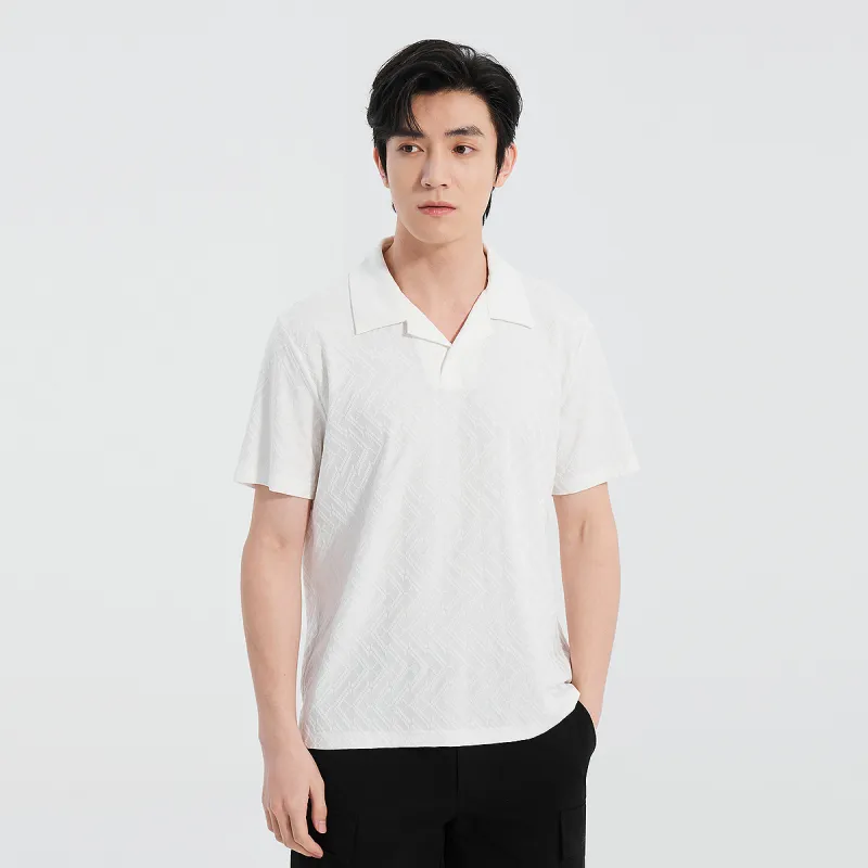 LESS IS MORE Polo Shirts Men Ecru 25XTX3791H-2