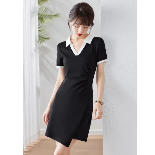 Love Elaine Short Sleeved Dress Women's Black