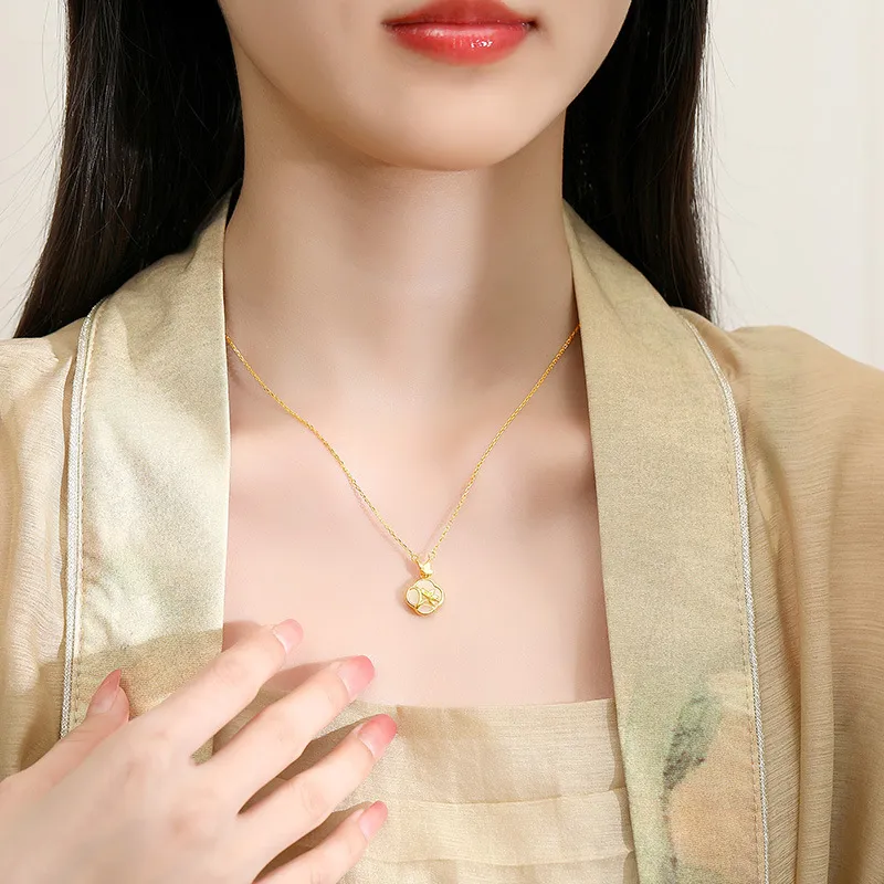 Royal Heaven's Choice Hetian Jade Pendants Pale Greenish White Jade Unisex-3