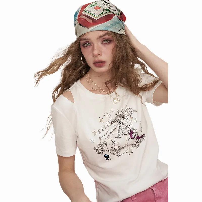 ELF SACK T Shirts Women's Fantasy White-1