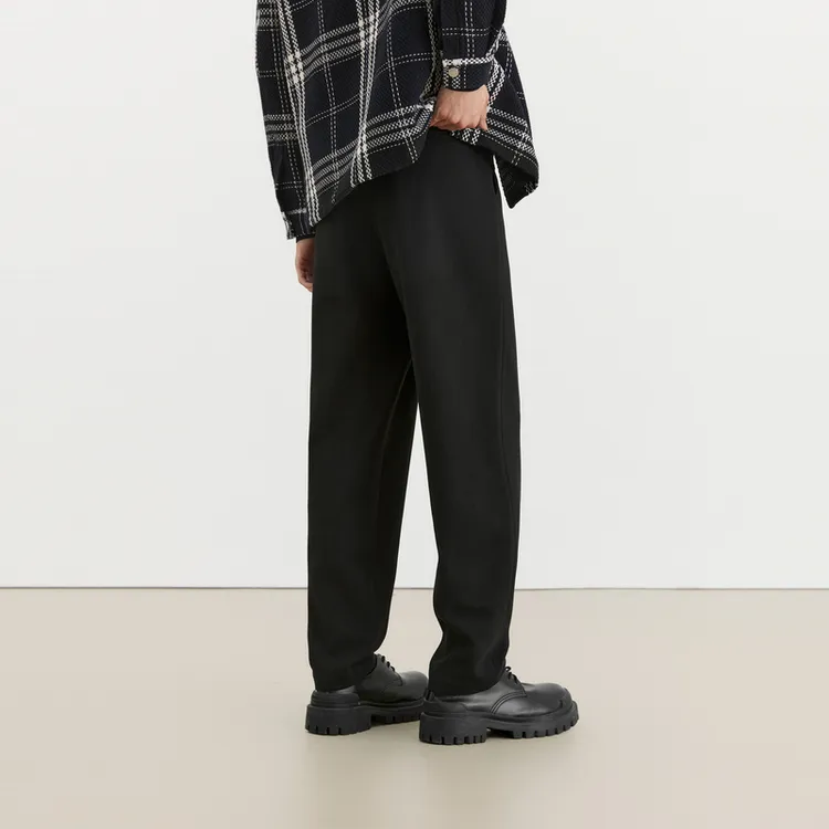 PEACEBIRD MEN Casual Pants Unisex Black-4