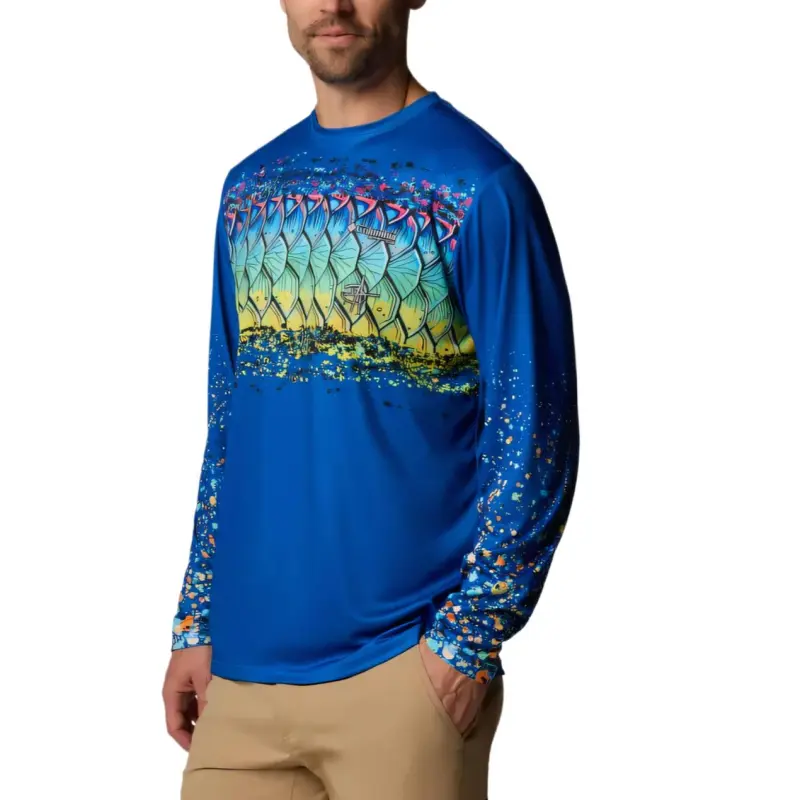 Columbia x Bentley PFG Terminal Tackle T Shirt Men's Blue-2