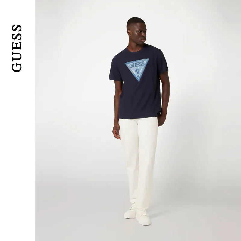 GUESS T Shirts Men G7V2 Navy Blue-3