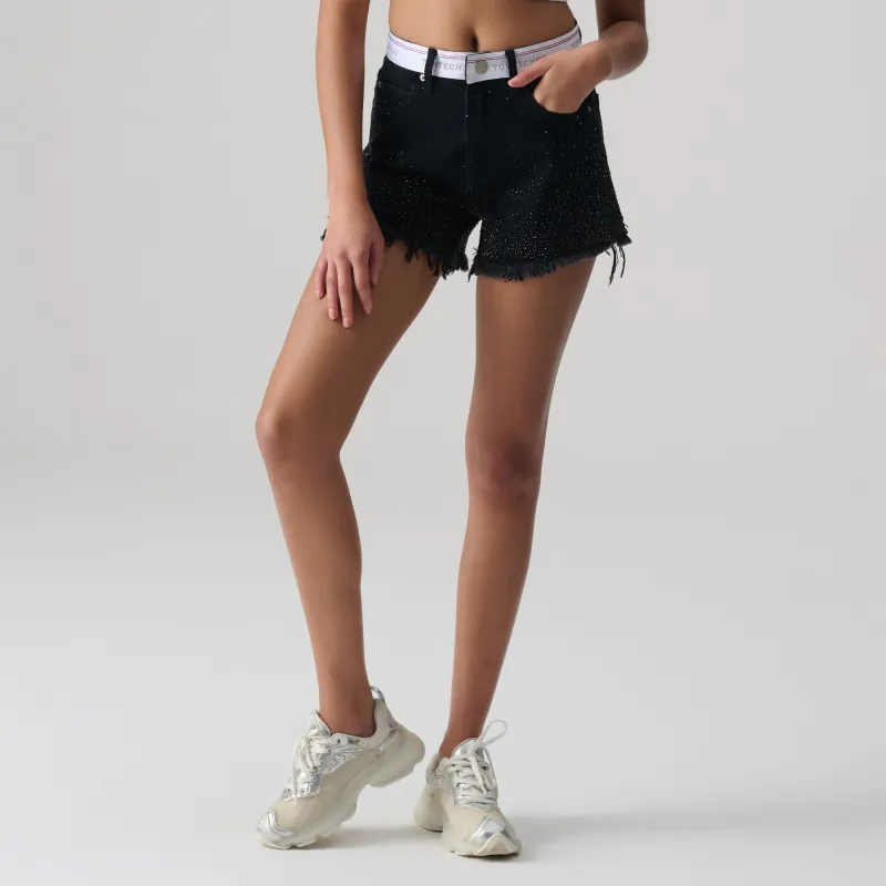 TCH Denim Shorts Women's Black-3