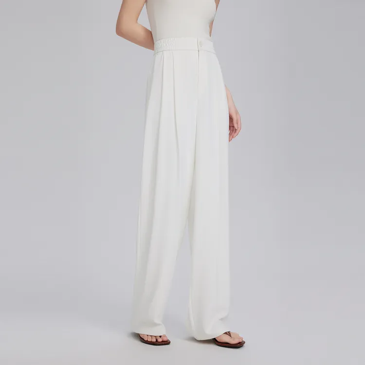 ELLE Casual Pants Women's White-6