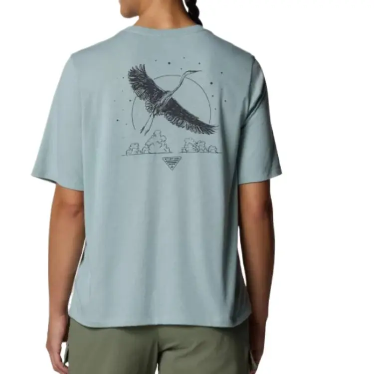 Columbia PFG Uncharted Regular T Shirt Women's Fragmented Blue-1