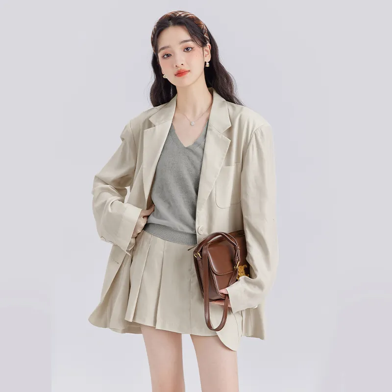 DEAR DEER PUFF Business Suit Women's Khaki-3