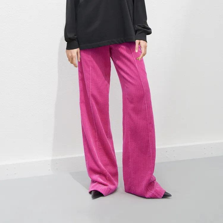 MO&CO Casual Pants Women's Neon Pink-4