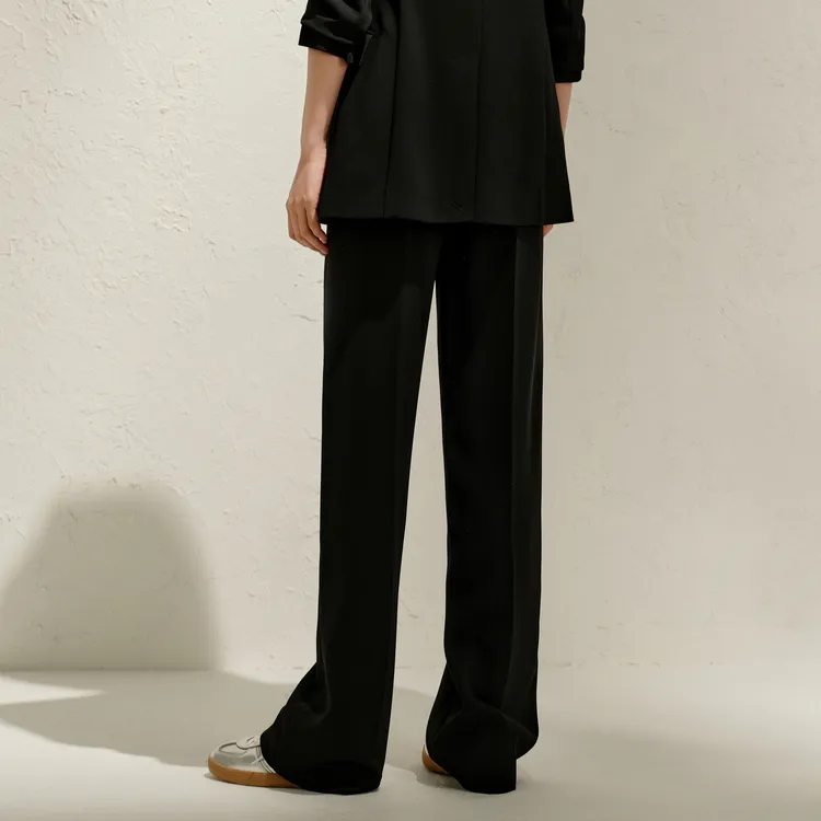 JZ. ANNAKRO Casual Pants Women's Plain Black-3