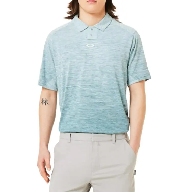 Oakley Polo Shirt Men's Light Blue Green-2