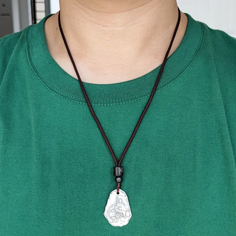 FUYUFU 999 Fine Silver Foot Silver Pendants Unisex-2