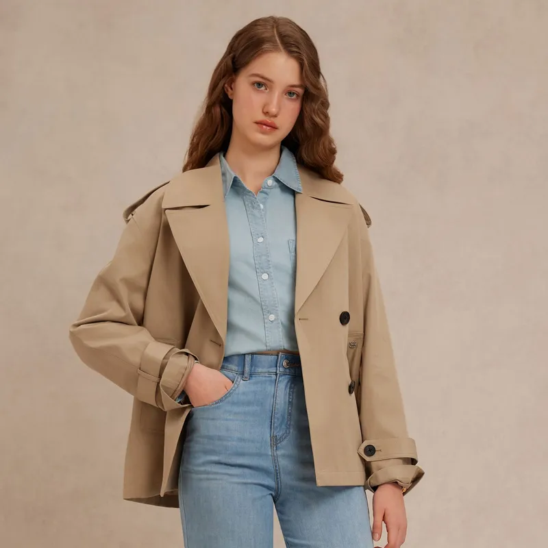 E.land Shirt Women's Light Denim-2