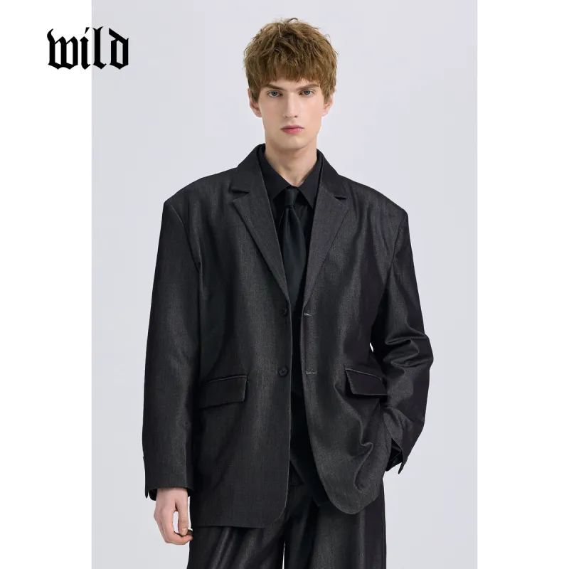WILD LEADER Business Suit Men's [XW5158586]Flowing Light Black-4