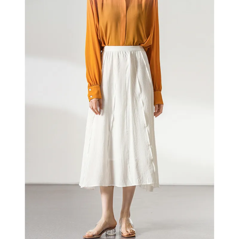Love Elaine Casual Long Skirt Women's Ecru-6