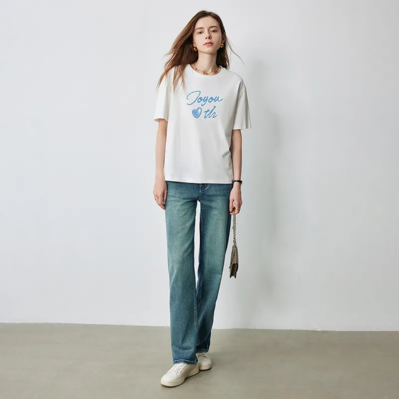 Initial Language T Shirt Women's-3