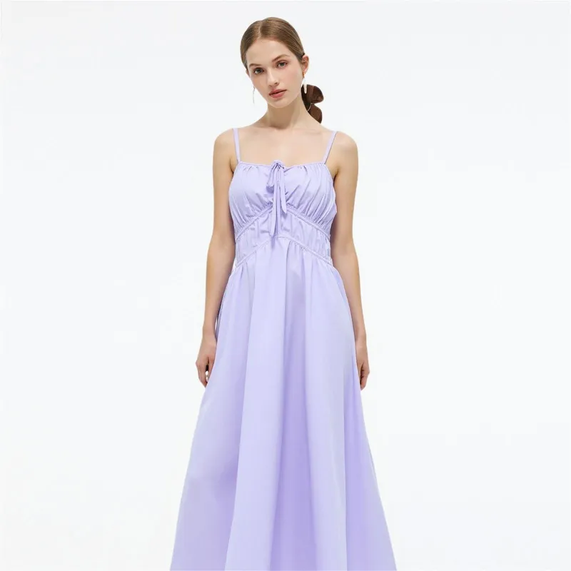 GOELIA Slip Dresses Women's 13P Light Gray Purple-0