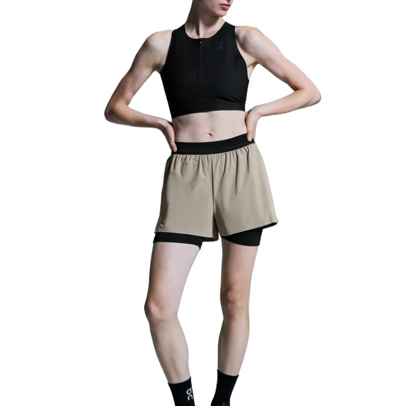 On Performance Sports Shorts Women's Brown-4