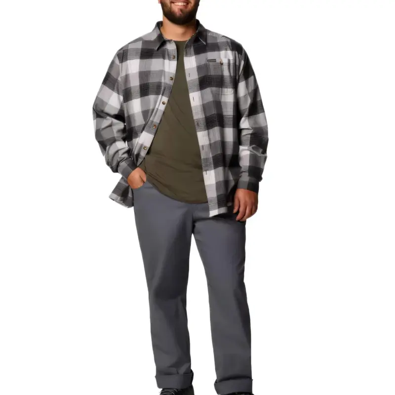 Columbia Cornell Woods Flannel Long Sleeve Shirt Men's City Gray-3