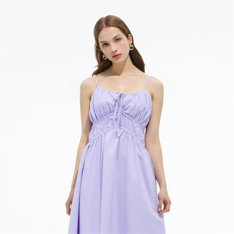 GOELIA Slip Dresses Women's 13P Light Gray Purple-2