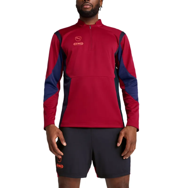 PUMA King ProDRYCELL Quarter Zip Pullover Shirt Men's Red-2
