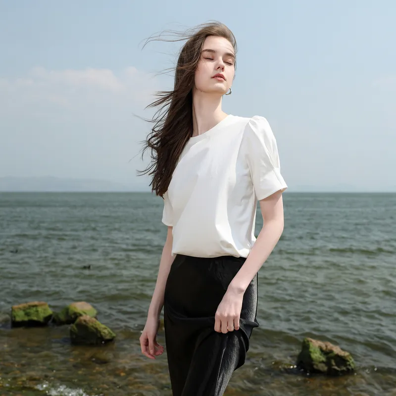 3COLOUR T Shirt Women's Cloud White-2