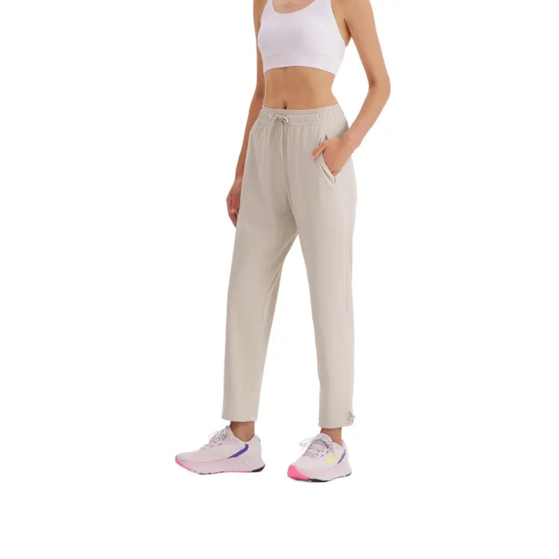 DECATHLON 500 Series Casual Pants Women's Light White Lime Gray-3