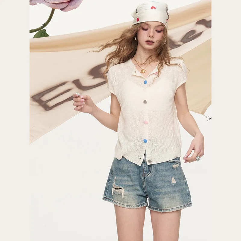 ELF SACK Denim Shorts Women's Denim Blue-3
