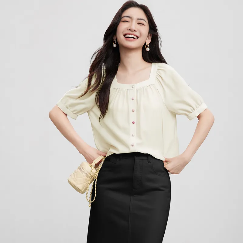 SENTUBILA Chiffon Shirt Women's-2