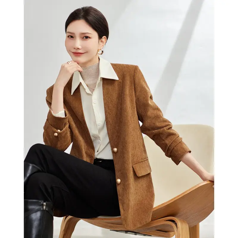 TERRE BLEUE Business Suit Women's Coffee-1
