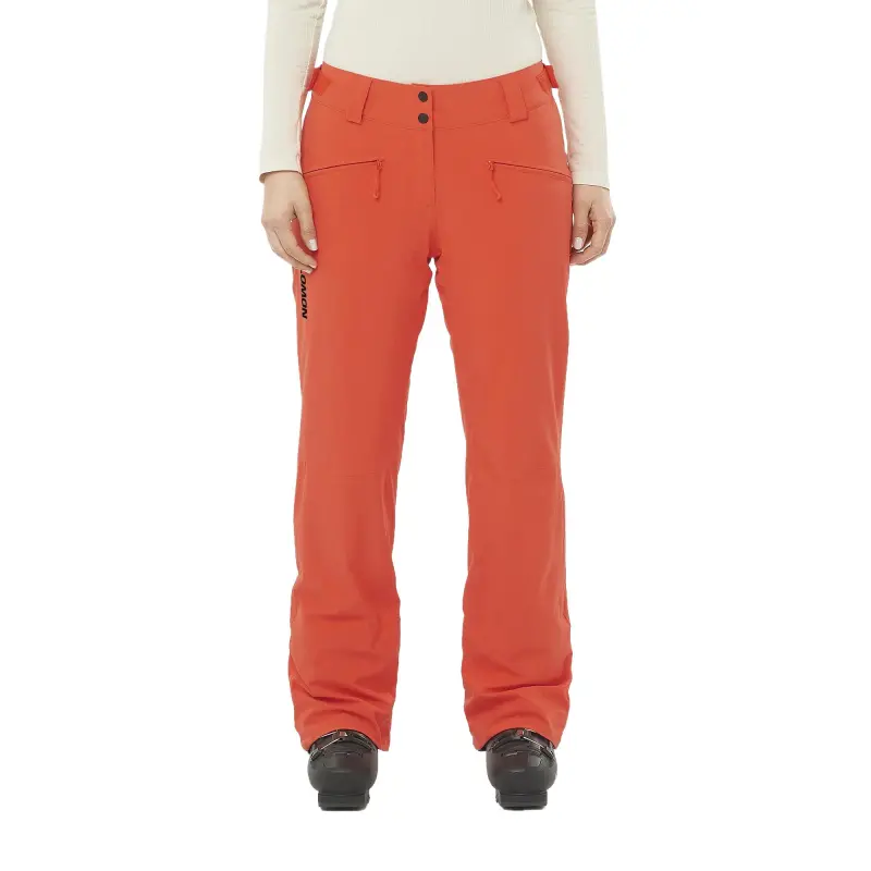 SALOMON Ski Pants Women's Tomato Red-2