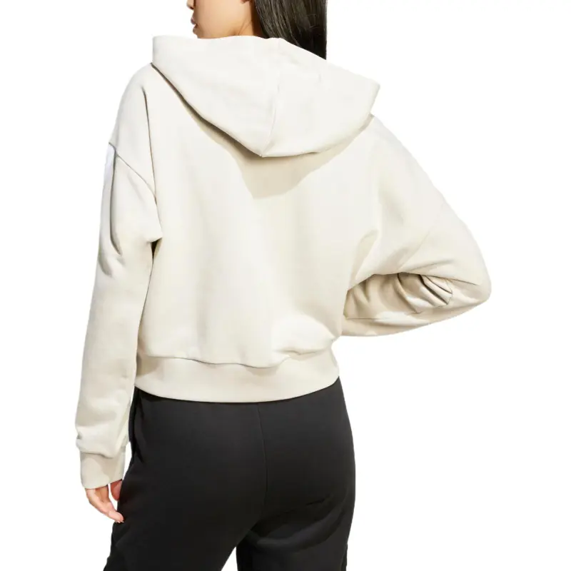 Adidas W 3S FT FZ HD Jacket Women's Wonder Bauxite Brown/White-2