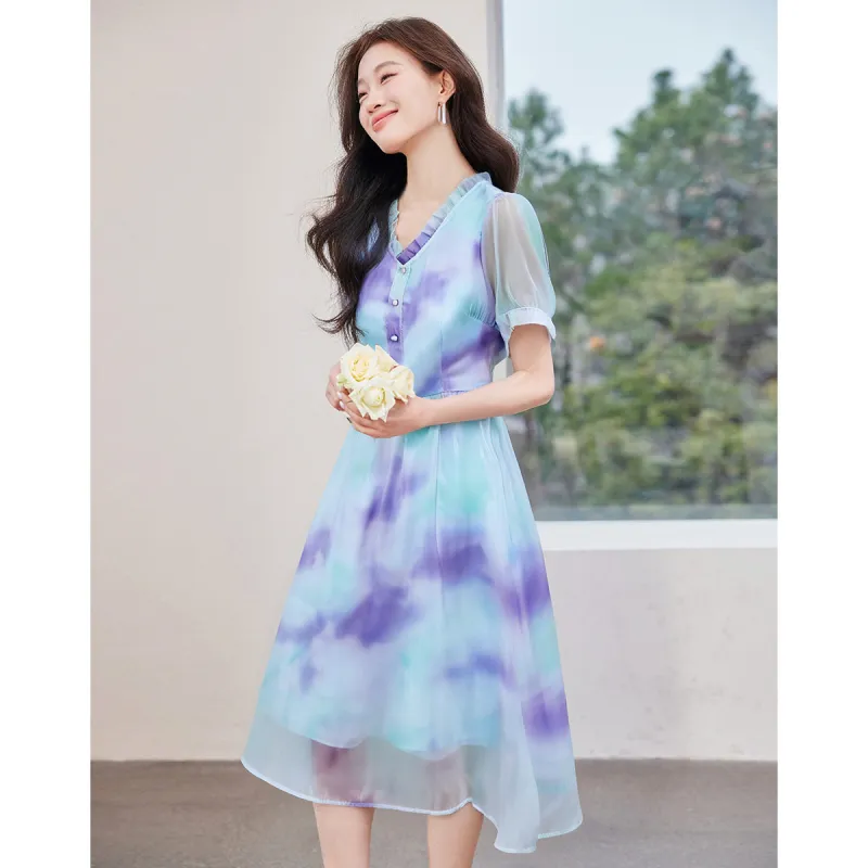 Love Elaine Short Sleeved Dress Women's Multicolor-2