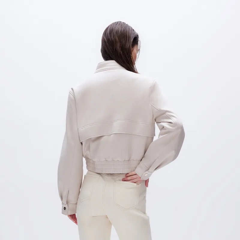 ONLY Cropped Coats Women's Bellflower Gray-3