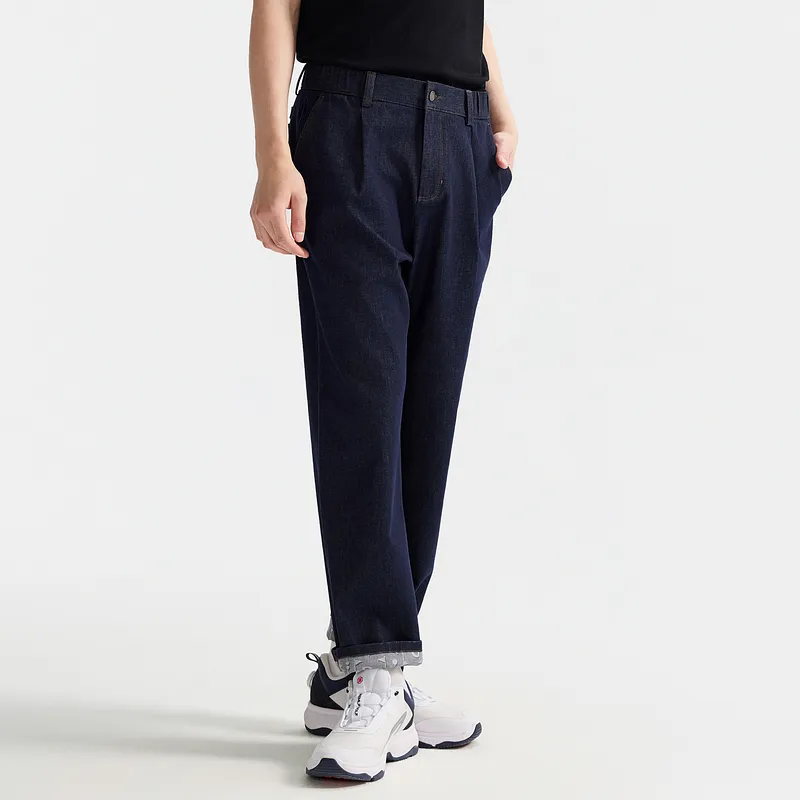 Biyin Leufen Jeans Men's Navy Blue-0