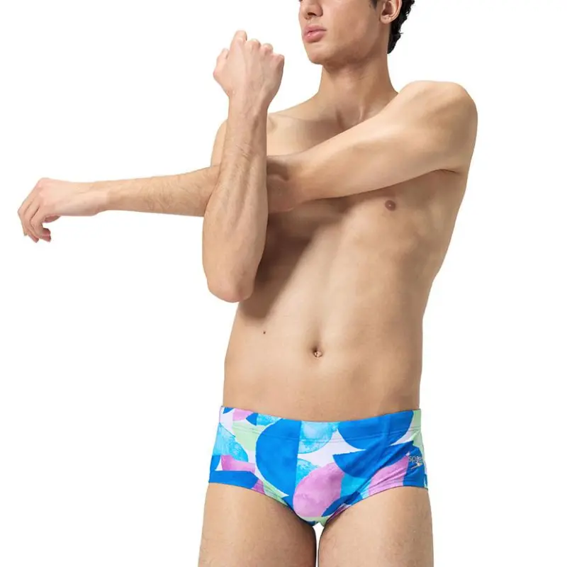 Speedo Geodome Swimming Shorts Men's Pink Blue-1